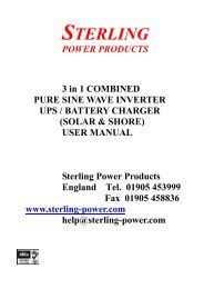 Combined Inverter Charger Setup instructions - Sterling Power ...