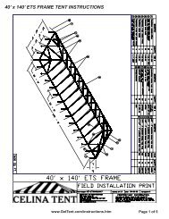 40' x 140' ETS FRAME TENT INSTRUCTIONS - Celina Tent