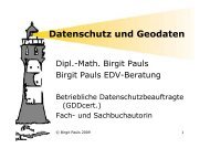 Personenbezug bei Geodaten