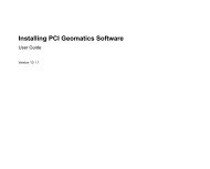 Installing PCI Geomatics Software - UNBC GIS Lab