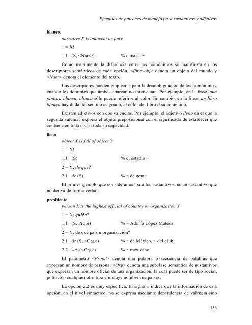 Análisis sintáctico conducido por un diccionario de patrones de ...