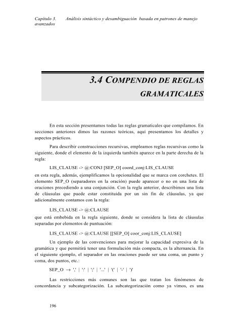 Análisis sintáctico conducido por un diccionario de patrones de ...