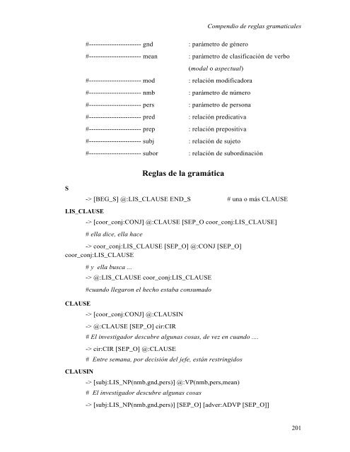 Análisis sintáctico conducido por un diccionario de patrones de ...