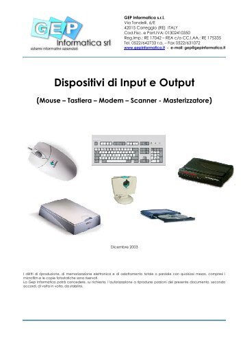 Dispositivi di Input e Output - GEP Informatica Srl