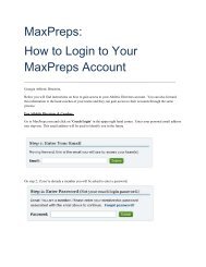 MaxPreps: How to Login to Your MaxPreps Account