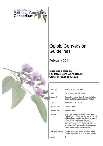 Opioid Conversion Guidelines