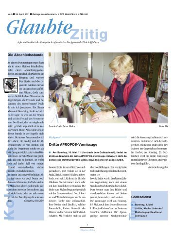 Ausgabe 2011 Nr. 09 - Dritte APROPOS-Vernissage - Reformierte ...