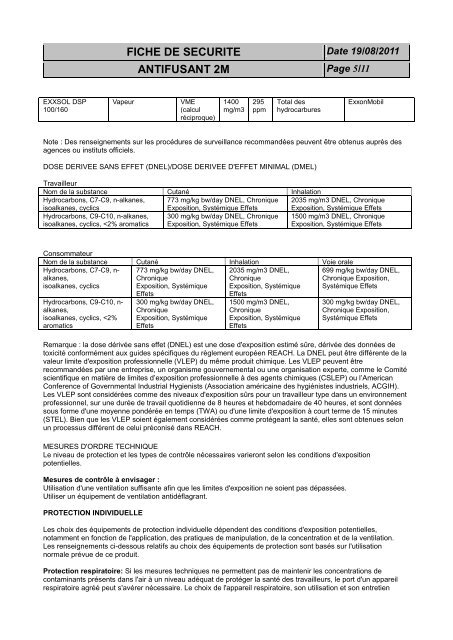 FICHE DE SECURITE ANTIFUSANT 2M - Gerstaecker