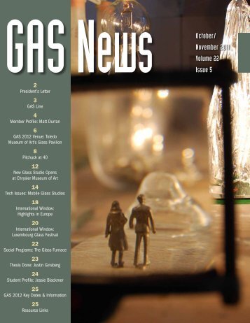 GASNews October/ November 2011 Volume 22 ... - Glass Art Society