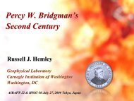 Percy W. Bridgman's Second Century - Geophysical Laboratory