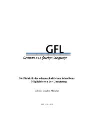 Die Didaktik des wissenschaftlichen Schreibens ... - GFL-Journal