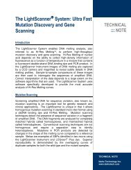 The LightScanner System: Ultra Fast Mutation Discovery and Gene ...