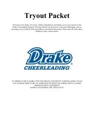 Tryout Packet - Drake University Athletics