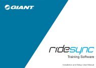 RideSync Training Software - Giant Bicycles