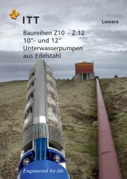 Baureihen Z10 – Z 12 10”- und 12” Unterwasserpumpen aus Edelstahl