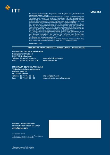 Baureihen Z10 – Z 12 10”- und 12” Unterwasserpumpen aus Edelstahl