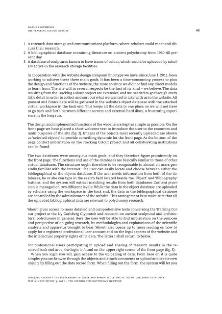 Preliminary Report 3, 2011 - Ny Carlsberg Glyptotek