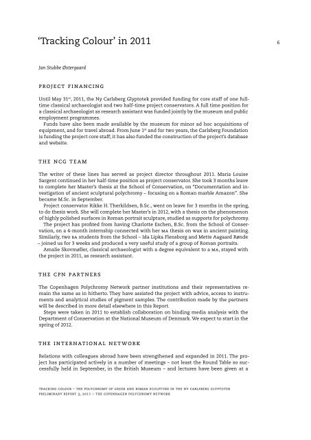Preliminary Report 3, 2011 - Ny Carlsberg Glyptotek