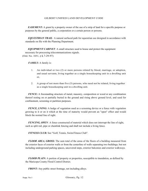 Unified Land Development Code - Town of Gilbert