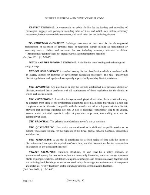 Unified Land Development Code - Town of Gilbert