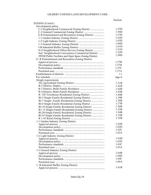 Unified Land Development Code - Town of Gilbert