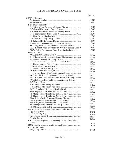 Unified Land Development Code - Town of Gilbert