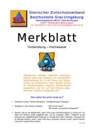 Merkblatt Verhaltensregeln Hochwasser