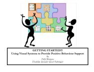 GETTING STARTED!!! Using Visual Systems to Provide Positive ...