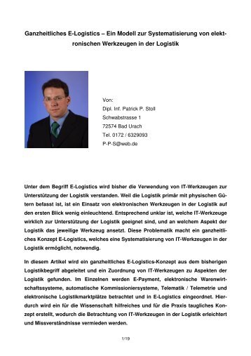 Ganzheitliches E-Logistics - verkehrsRUNDSCHAU.de