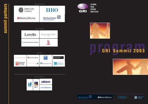 summit partners GRI Summit 2003 - Global Real Estate Institute