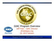 GIAC Program Overview (PDF