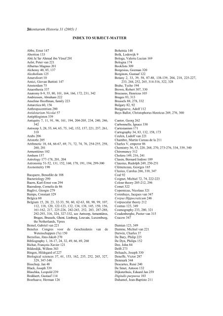 Index SH I-XXX - Gewina