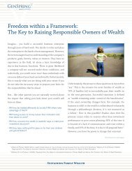 Freedom within a Framework - GenSpring Family Offices