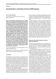 Standardization and Quality Control of PCR Analyses