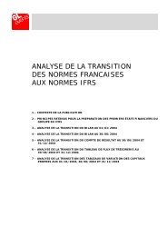 Analyse de la transition des normes françaises aux ... - GL events