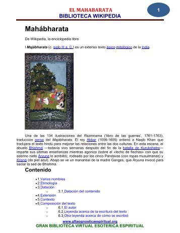 Mahábharata - Gran Fratervidad Tao Gnóstica Espiritual