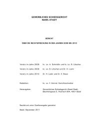 Bericht für die Jahre 2008-10 - Gerichte - Basel-Stadt