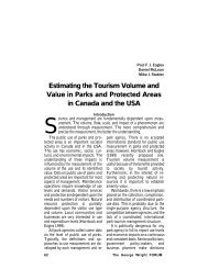 Estimating the Tourism Volume and Value in Parks and Protected ...