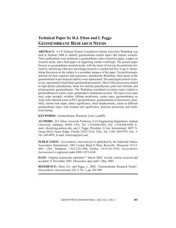 Technical Paper by D.J. Elton and I. Peggs - IGS - International ...