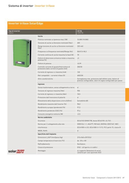 Componenti e Sistemi 2011/2012 - Gehrlicher Solar