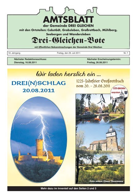 AMTSBLATT - Gemeinde Drei Gleichen