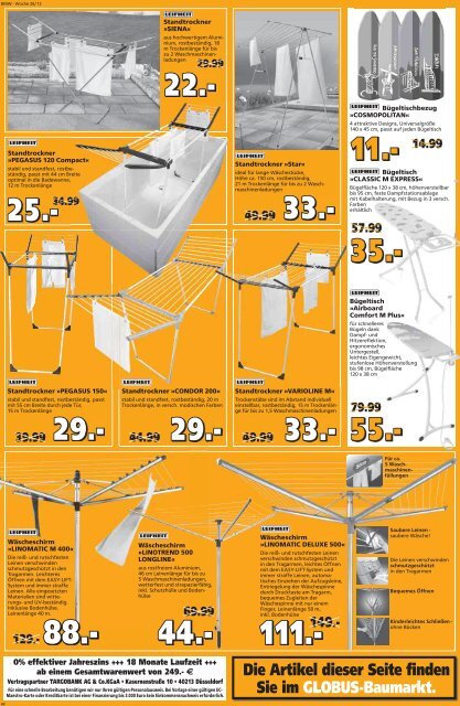 9.99 - Globus Baumarkt