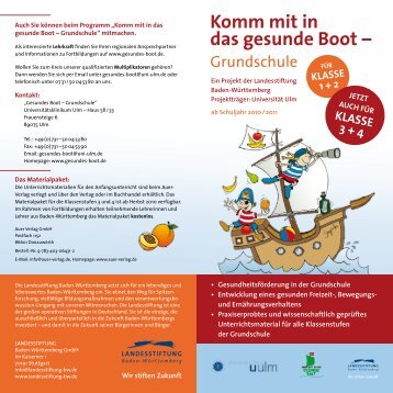 Komm mit in das gesunde Boot – - Gesunde Kinder - Kommt mit in ...