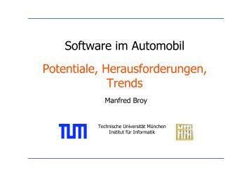Software im Automobil - Potenziale ... - BMW Car IT Gmbh
