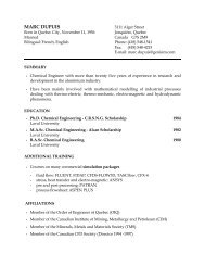 marc dupuis' cv - GeniSim