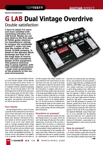 G LAB Dual Vintage Overdrive Double satisfaction