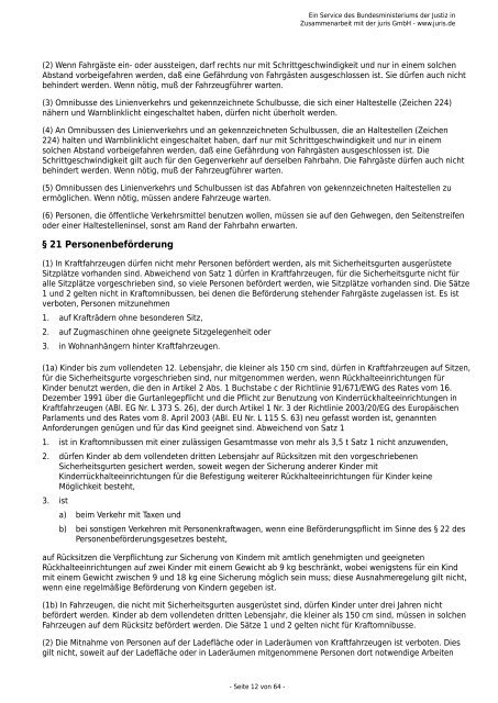 StVO (PDF) - stvo.de