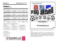 FSG Bebra I – SV Rotenburg II - Gilfershausen