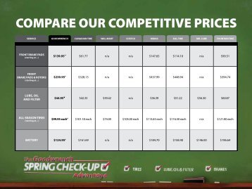 COMPARE OUR COMPETITIVE PRICES