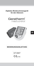 Bedienungsanleitung Geratherm med control